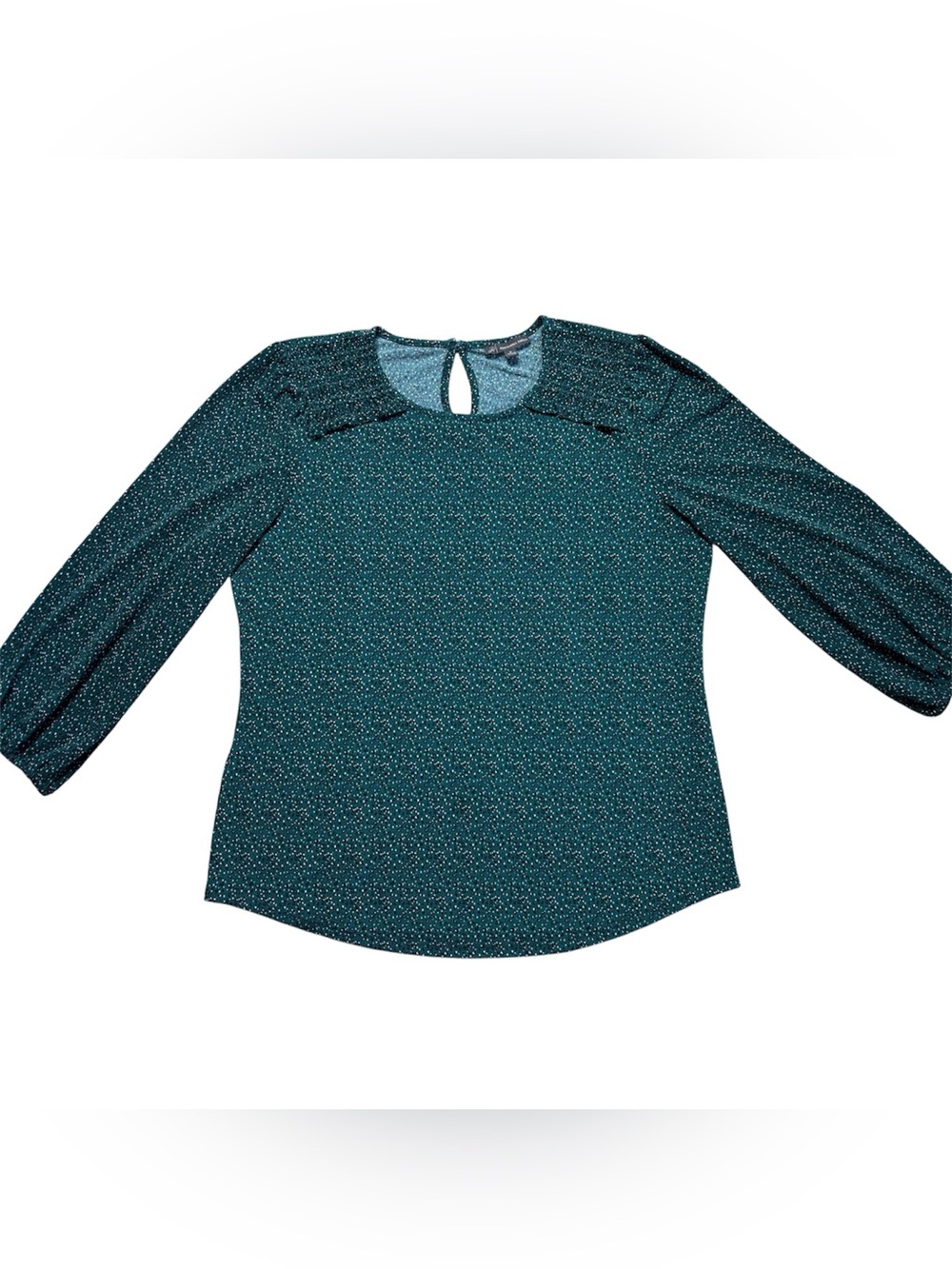 Evergreen Adrianna Papell women's long sleeve blouse small.